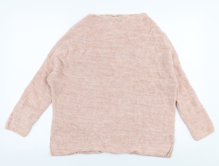 Atmosphere Womens Pink Round Neck  Polyester Pullover Jumper Size 8