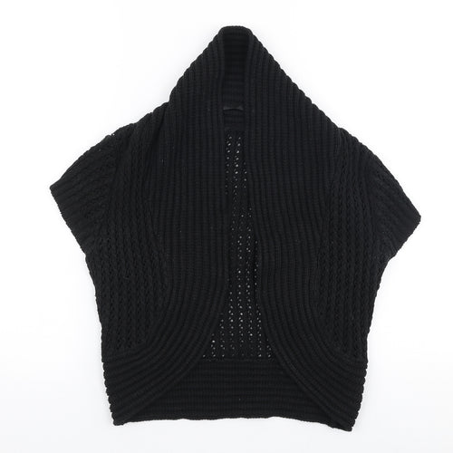 H&M Womens Black V-Neck  100% Cotton Cardigan Jumper Size XS