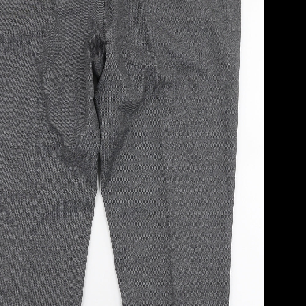 Taylor & Wright Mens Grey  Polyester Trousers  Size 42 in L29 in Regular Zip