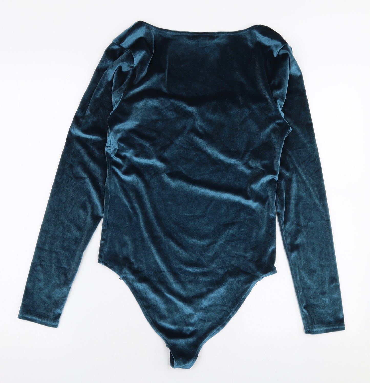 Primark Womens Blue  Polyester Bodysuit One-Piece Size S  Snap
