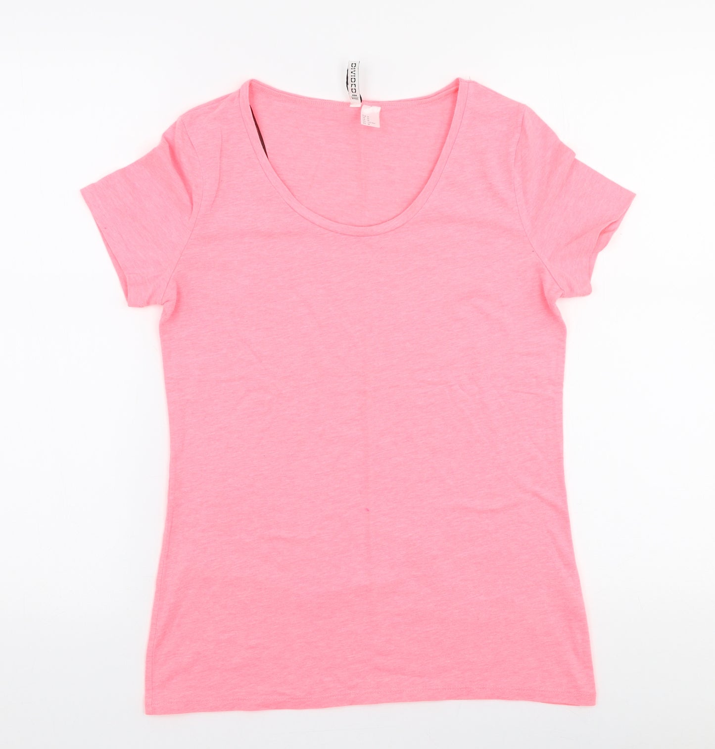 H&M Womens Pink  Cotton Jersey T-Shirt Size M Round Neck