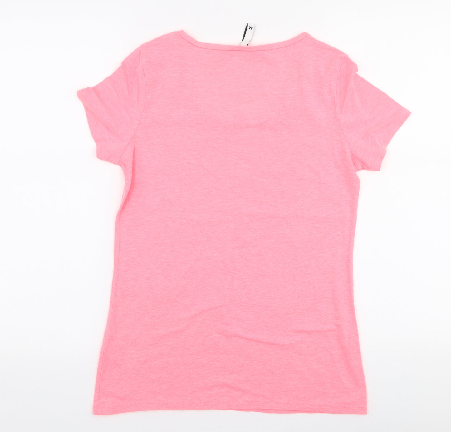 H&M Womens Pink  Cotton Jersey T-Shirt Size M Round Neck