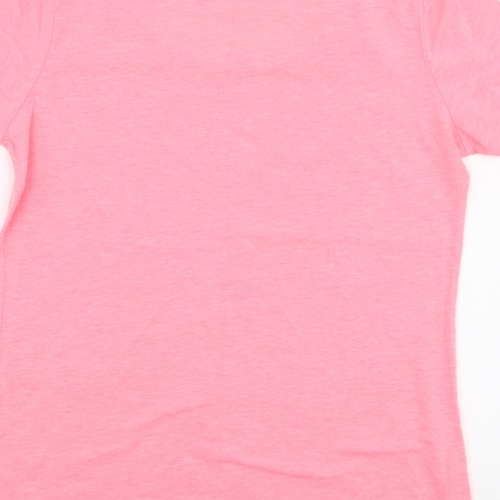 H&M Womens Pink  Cotton Jersey T-Shirt Size M Round Neck
