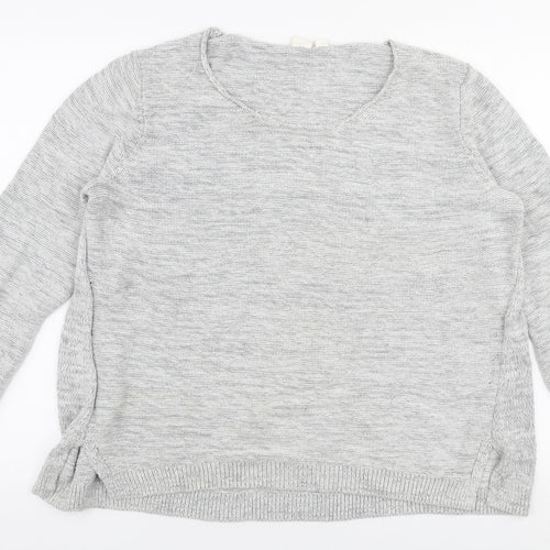 Gap Womens Grey Round Neck  100% Cotton Pullover Jumper Size XL