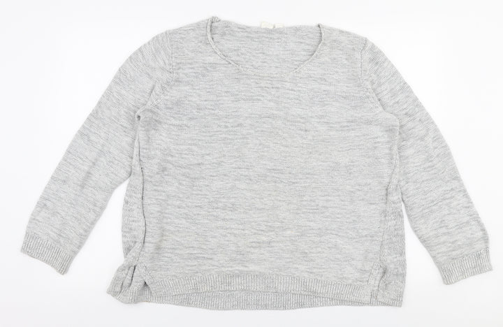 Gap Womens Grey Round Neck  100% Cotton Pullover Jumper Size XL