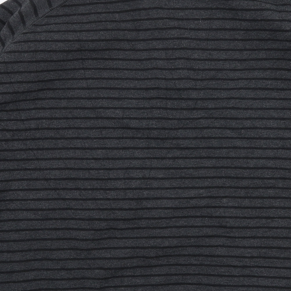 Kangol Mens Grey Striped Cotton Pullover Sweatshirt Size XL