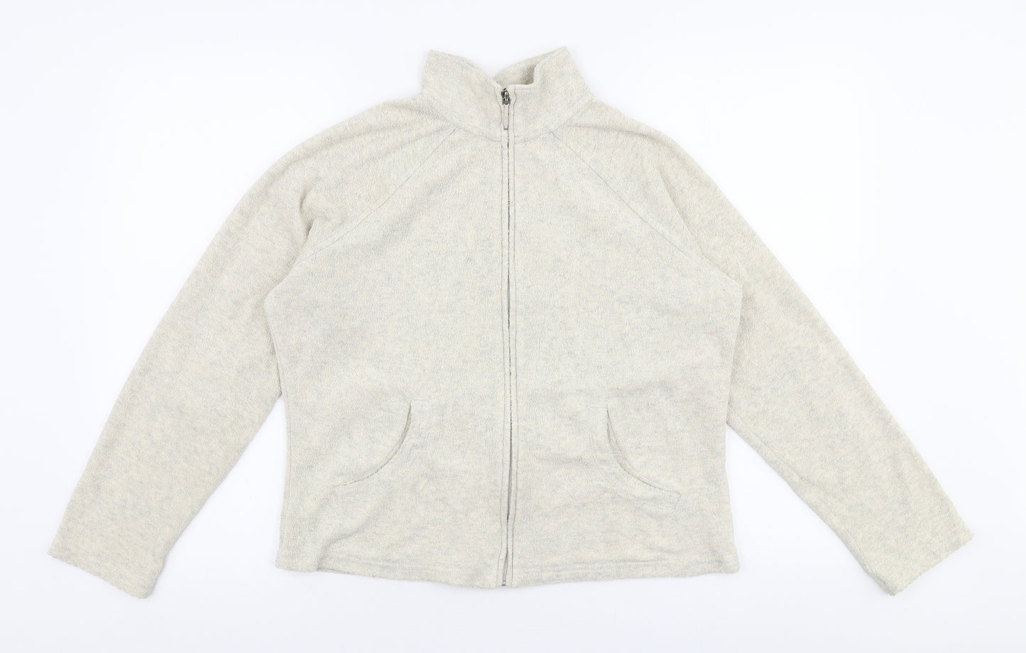 NEXT Womens Beige  Polyester Full Zip Sweatshirt Size 14  Zip