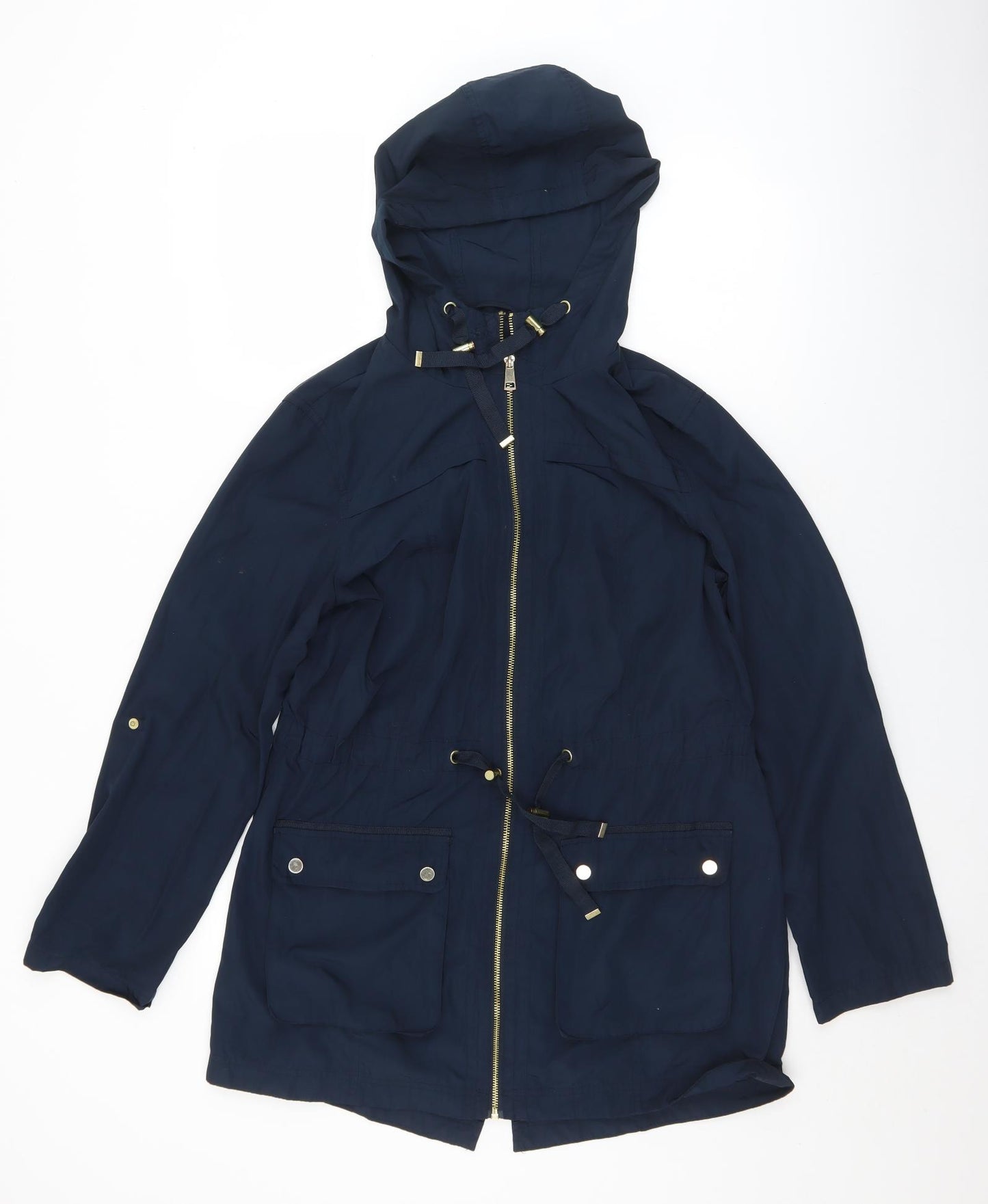 Georgeq Womens Blue   Rain Coat Jacket Size 12  Zip