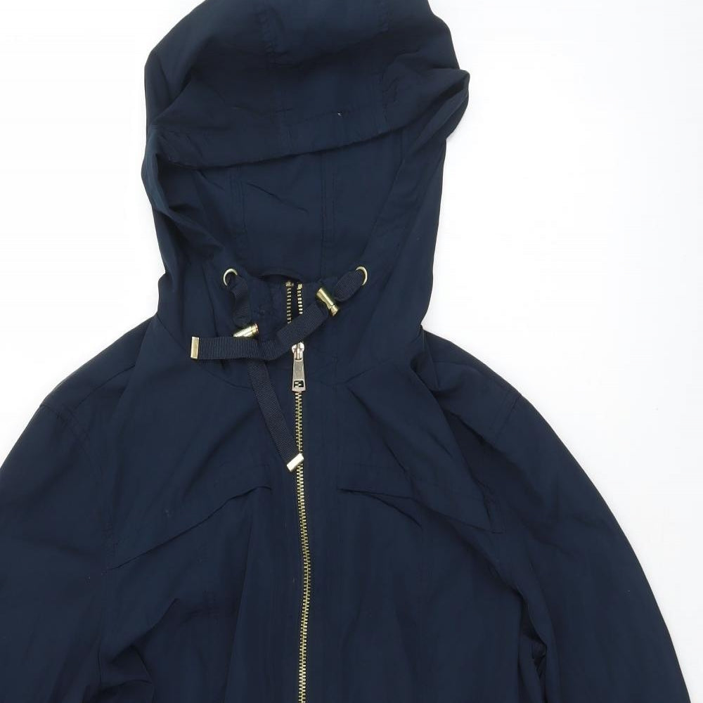 Georgeq Womens Blue   Rain Coat Jacket Size 12  Zip
