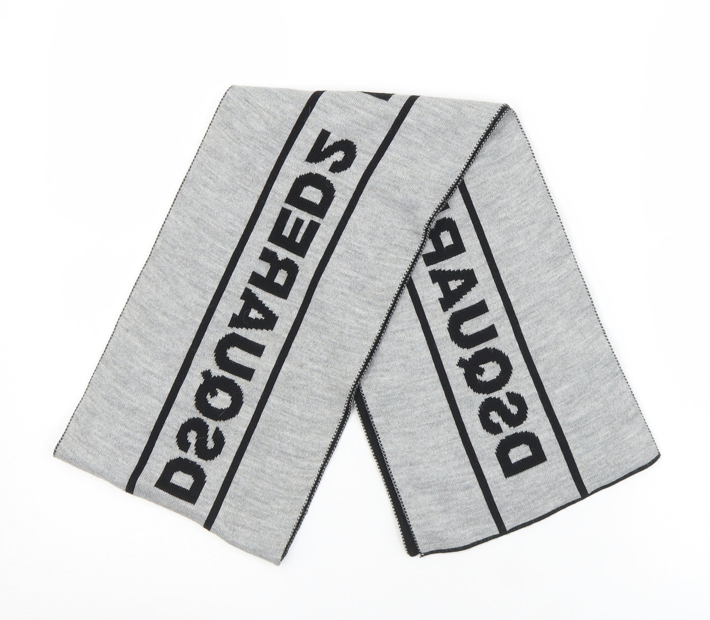 Dsquared2 Mens Grey  Cotton Scarf  One Size   - Logo