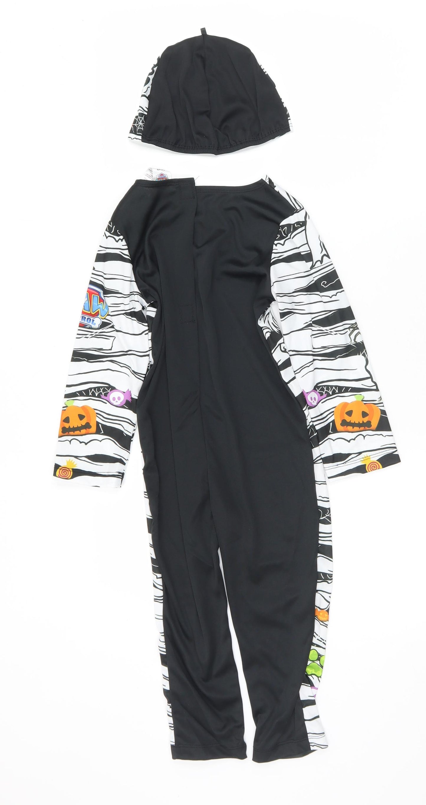 Paw Patrol Boys Multicoloured  Polyester Basic Casual Size 3-4 Years Crew Neck Hook & Loop - Paw Patrol. Halloween. Hat included