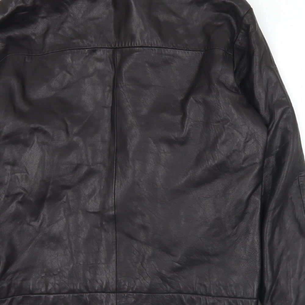 Marks and Spencer Mens Black   Biker Jacket Size S  Zip