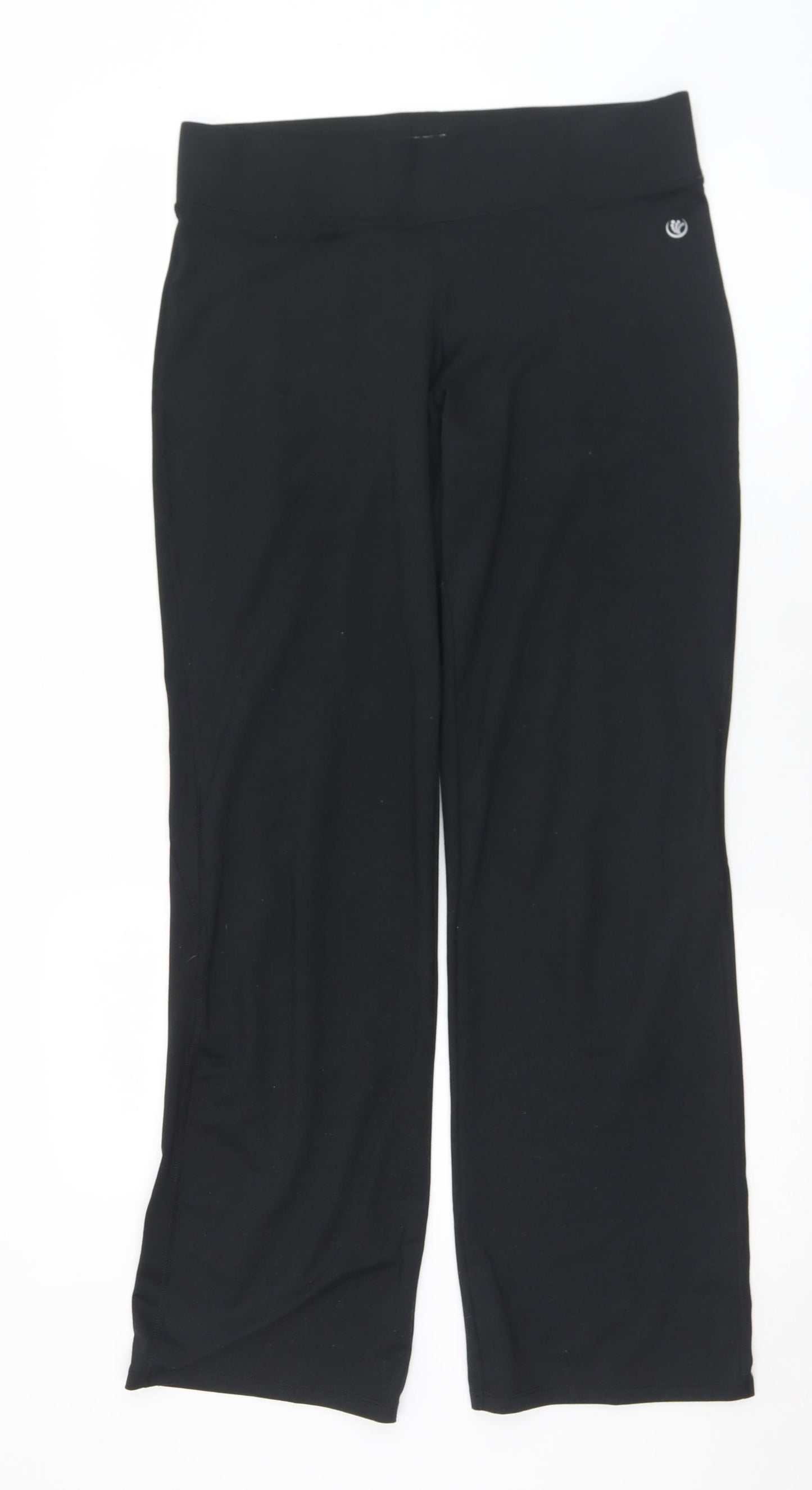 Dunnes Stores Womens Black  Polyester Track Pants Trousers Size M L31 in Regular