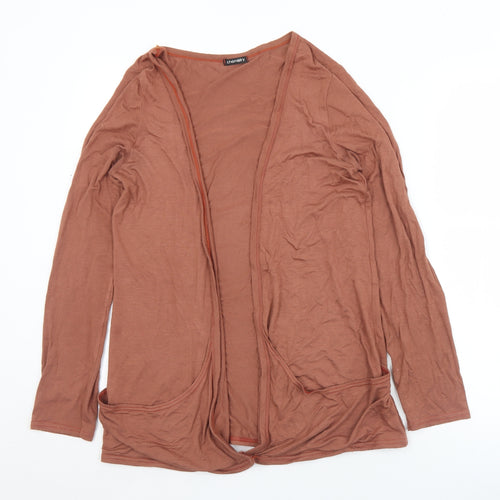 Chemistry Womens Brown Collared  Viscose Cardigan Jumper Size M