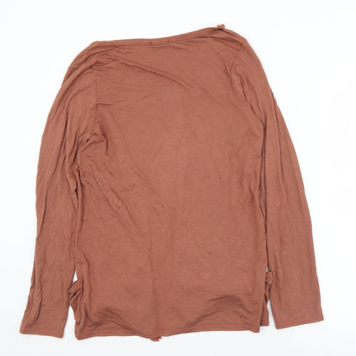 Chemistry Womens Brown Collared  Viscose Cardigan Jumper Size M