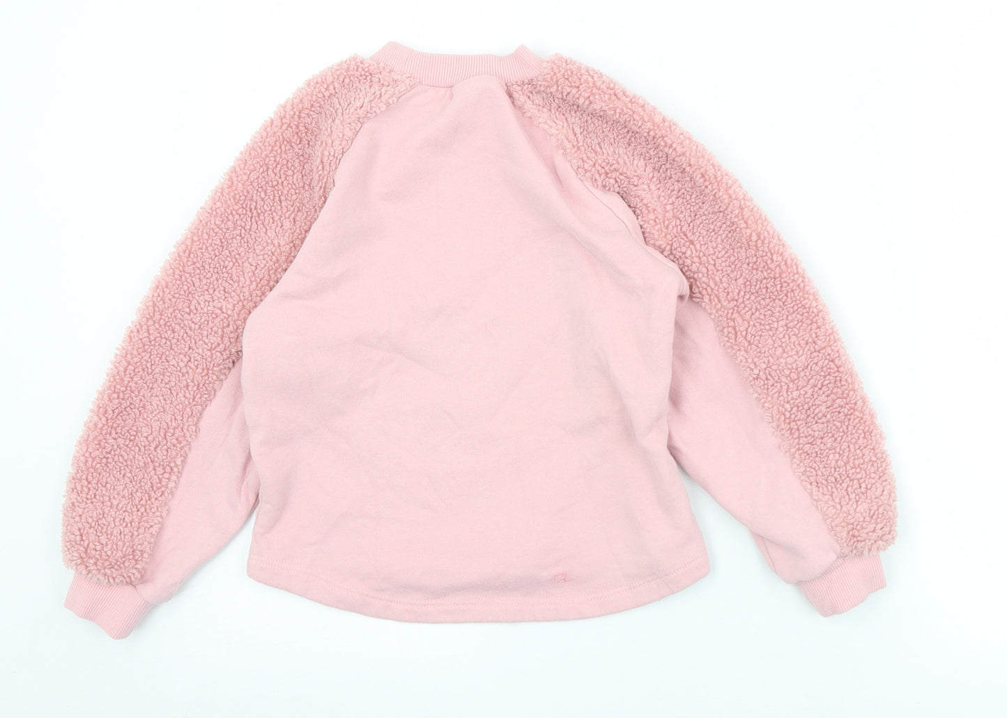 Dunnes Stores Girls Pink  Cotton Pullover Sweatshirt Size 7-8 Years   - Merci