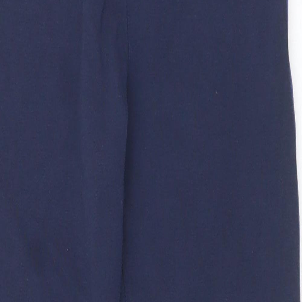 Monsoon Girls Blue Striped Elastane Pedal Pusher Trousers Size 7-8 Years  Regular
