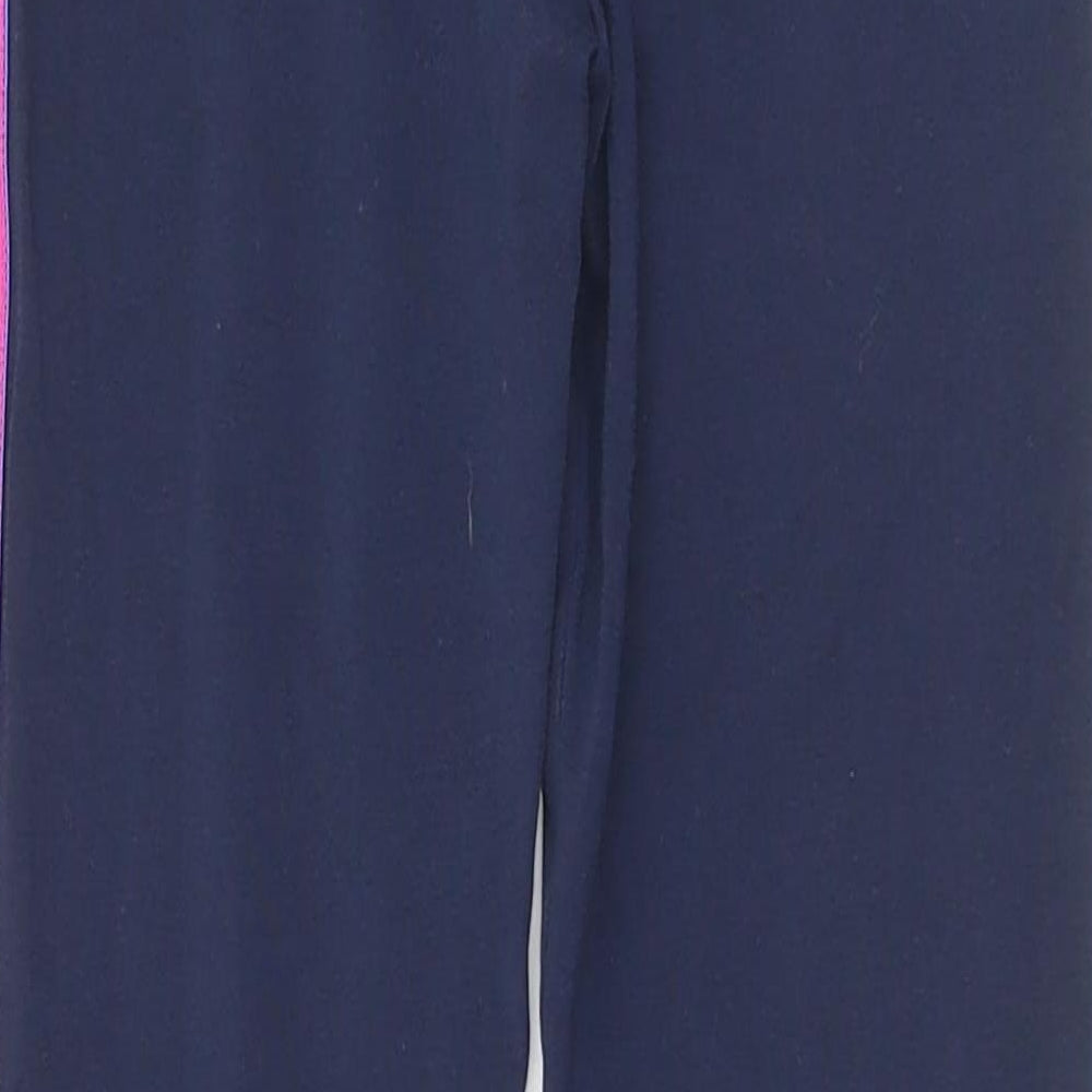 Monsoon Girls Blue Striped Elastane Pedal Pusher Trousers Size 7-8 Years  Regular