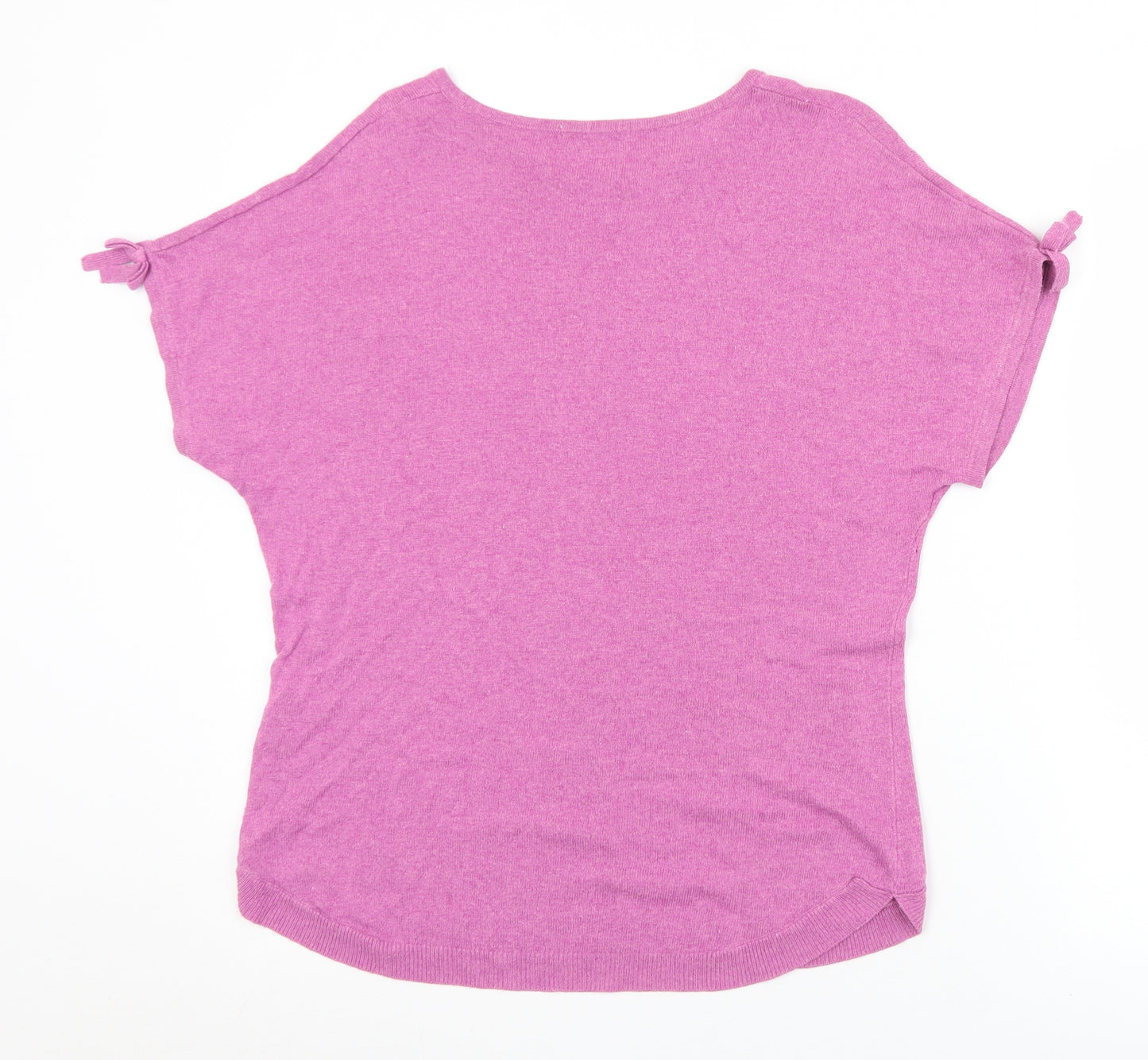 TU Womens Purple Round Neck  Viscose Pullover Jumper Size 8