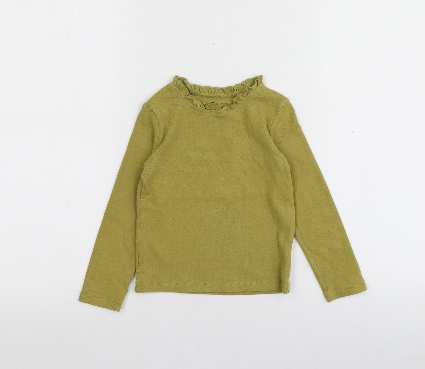 NEXT Girls Green  100% Cotton Basic T-Shirt Size 3-4 Years Round Neck