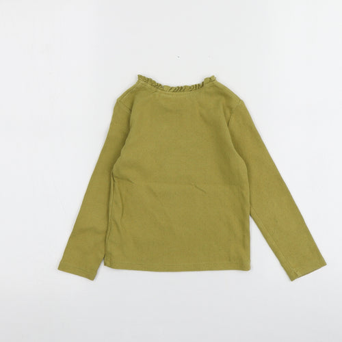 NEXT Girls Green  100% Cotton Basic T-Shirt Size 3-4 Years Round Neck