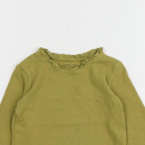 NEXT Girls Green  100% Cotton Basic T-Shirt Size 3-4 Years Round Neck