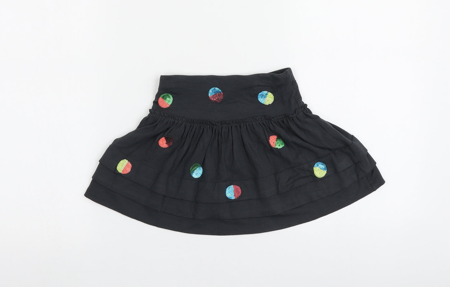Boboli Girls Black Geometric Viscose Skater Skirt Size 4 Years  Regular