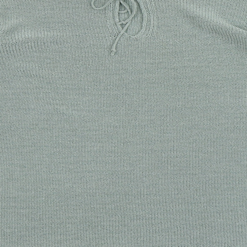 M&S Womens Green Round Neck  Acrylic Pullover Jumper Size 20