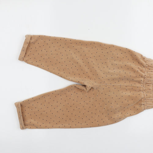 NEXT Girls Beige Polka Dot Cotton Chino Trousers Size 2-3 Years  Regular