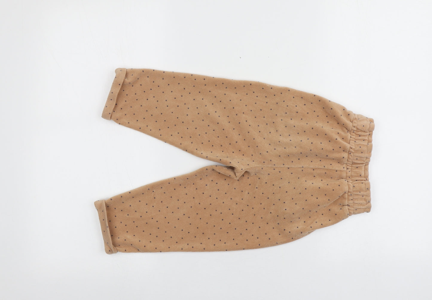 NEXT Girls Beige Polka Dot Cotton Chino Trousers Size 2-3 Years  Regular
