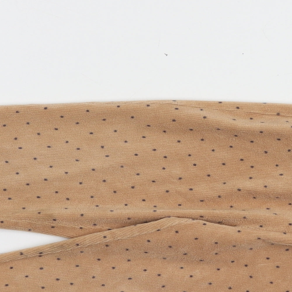 NEXT Girls Beige Polka Dot Cotton Chino Trousers Size 2-3 Years  Regular