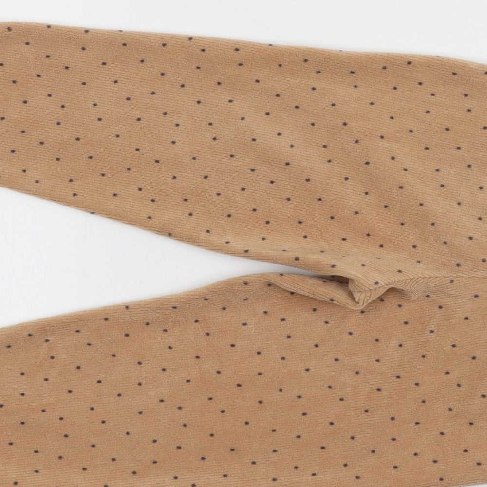 NEXT Girls Beige Polka Dot Cotton Chino Trousers Size 2-3 Years  Regular