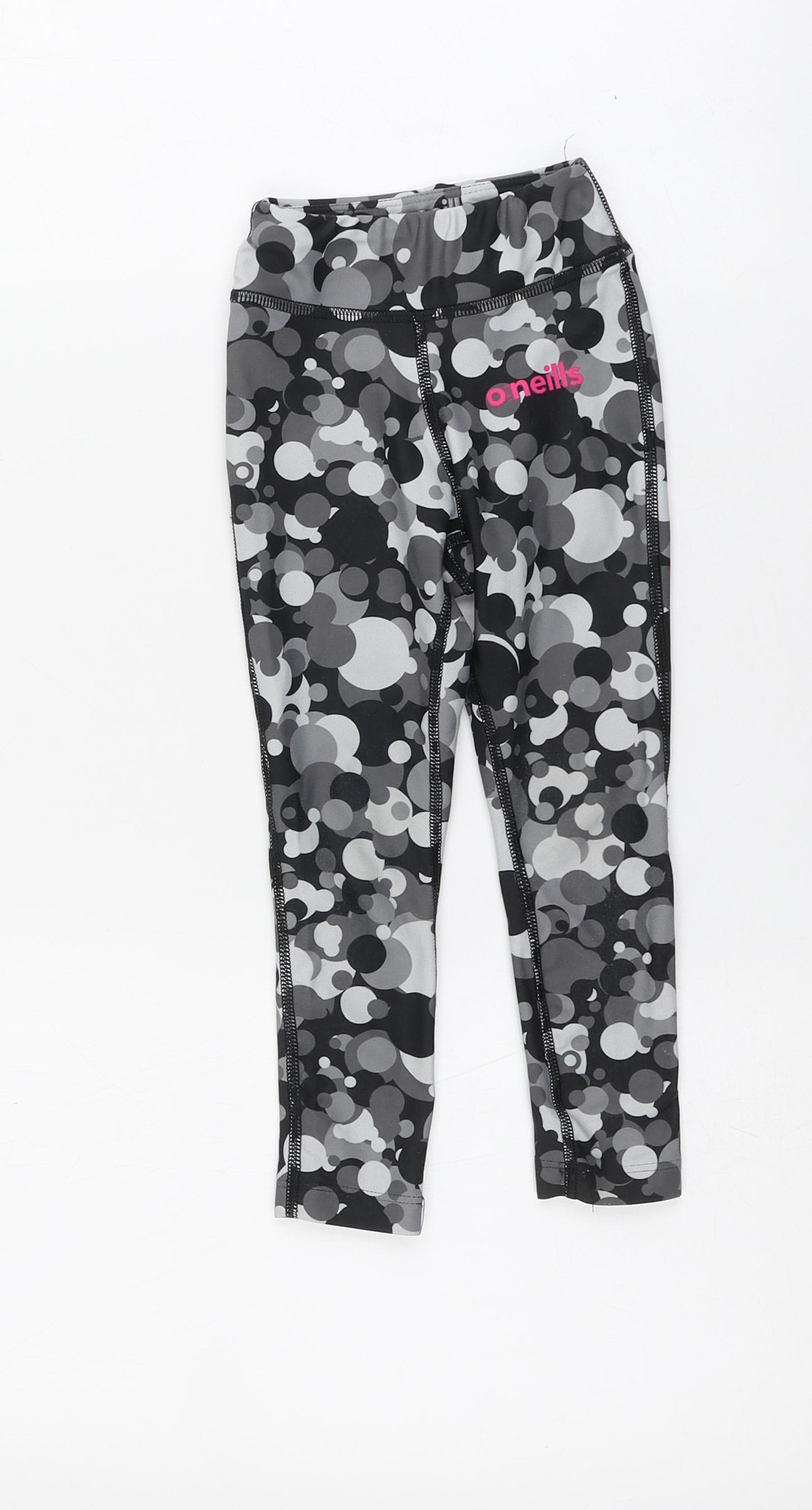 O'Neills Girls Black Polka Dot Polyester Trousers One-Piece Size 4 Years