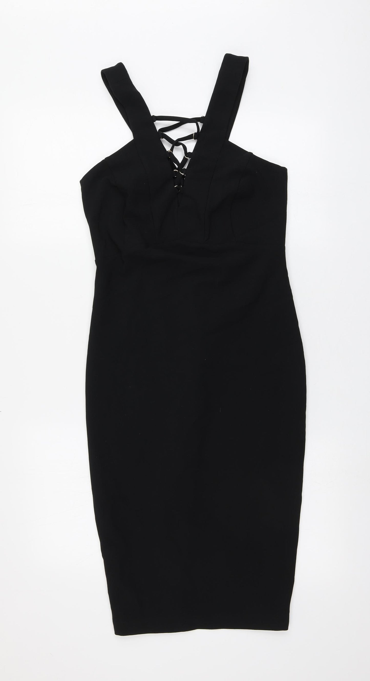 River Island Womens Black  Polyester A-Line  Size 12  Halter