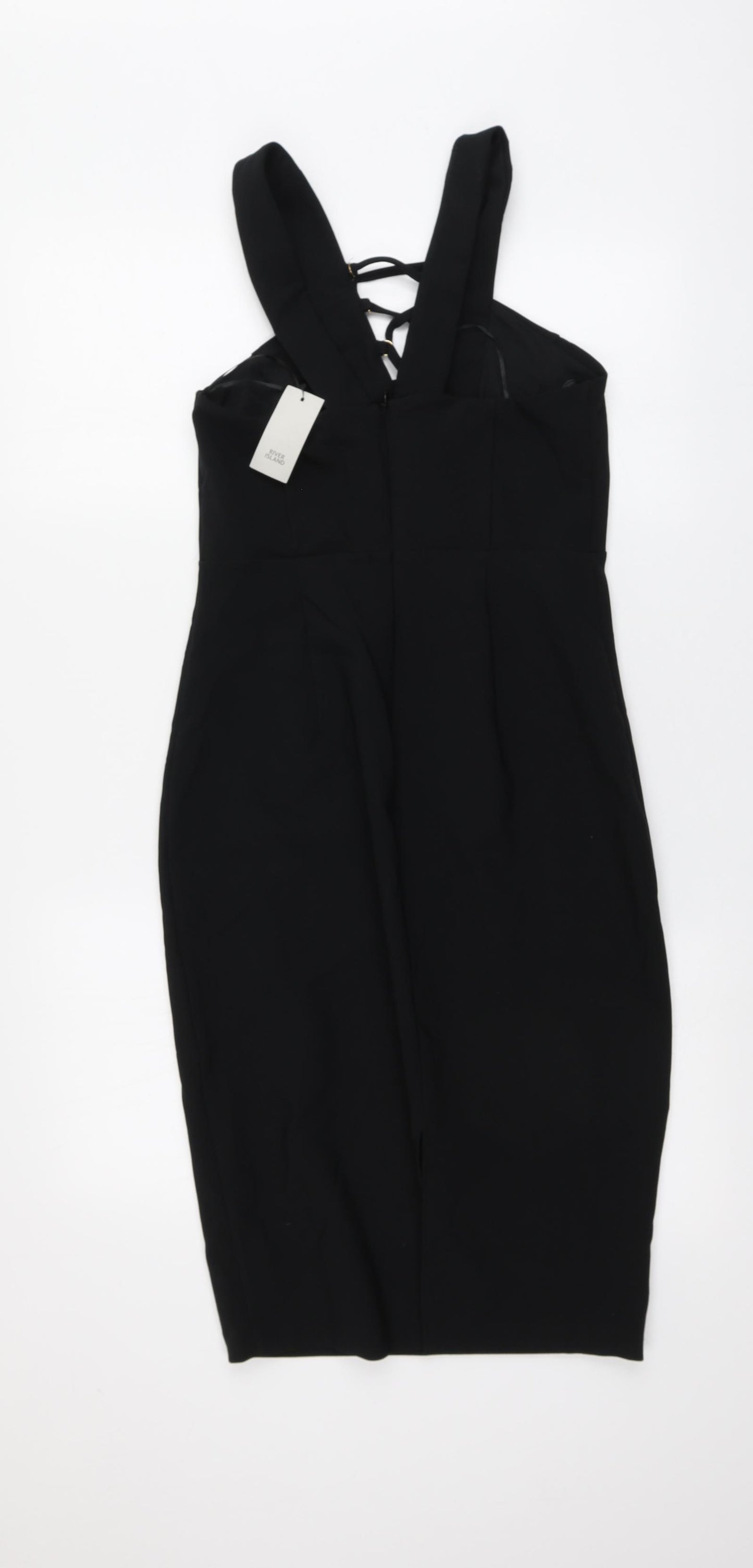 River Island Womens Black  Polyester A-Line  Size 12  Halter