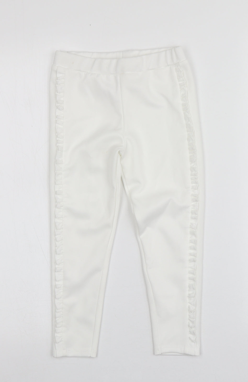 River Island Girls Ivory  Polyester Capri Trousers Size 4-5 Years  Regular
