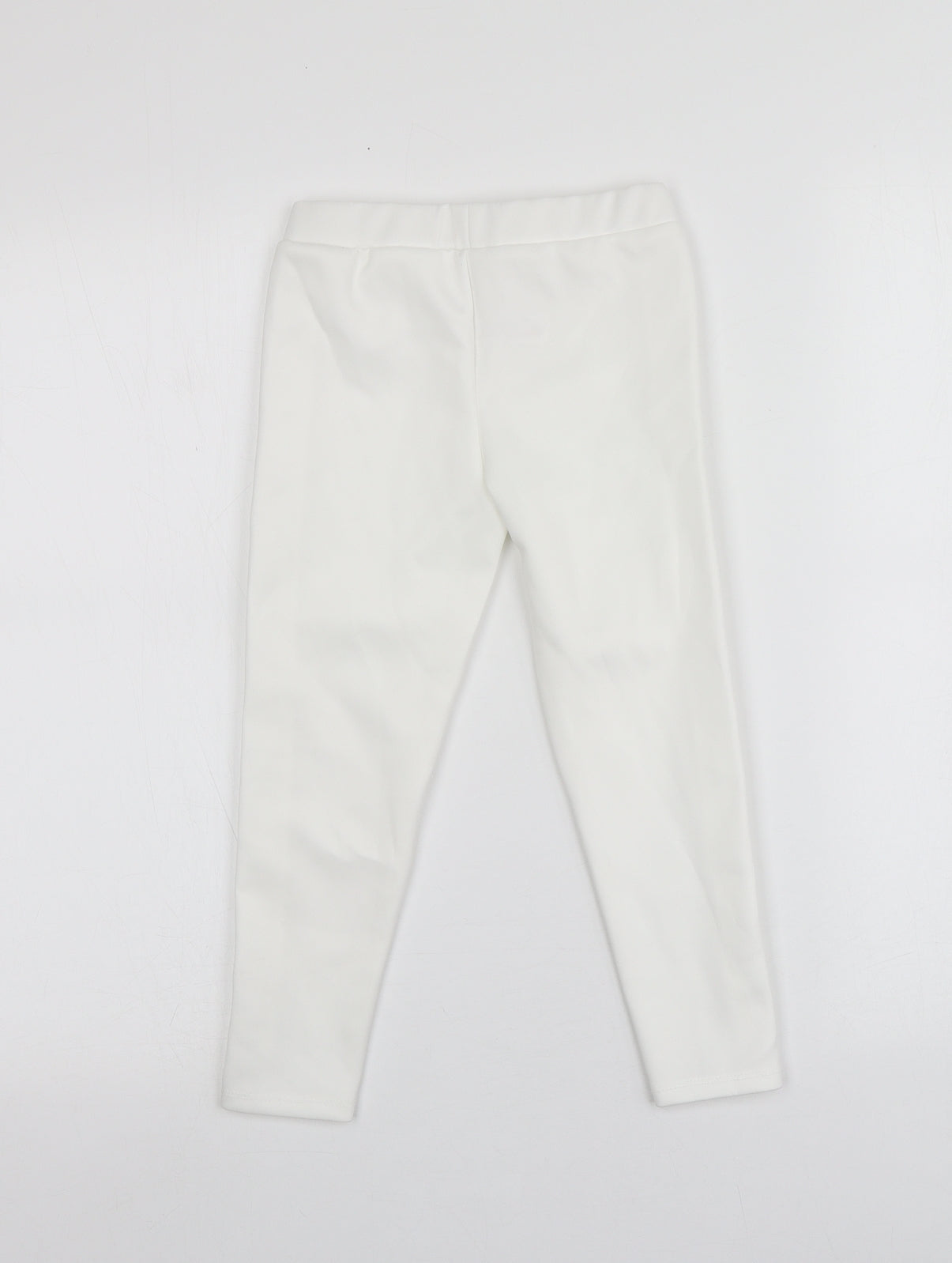 River Island Girls Ivory  Polyester Capri Trousers Size 4-5 Years  Regular