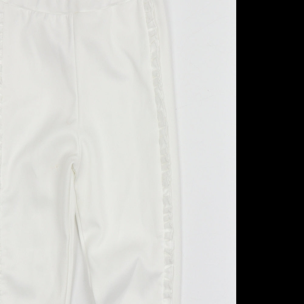 River Island Girls Ivory  Polyester Capri Trousers Size 4-5 Years  Regular