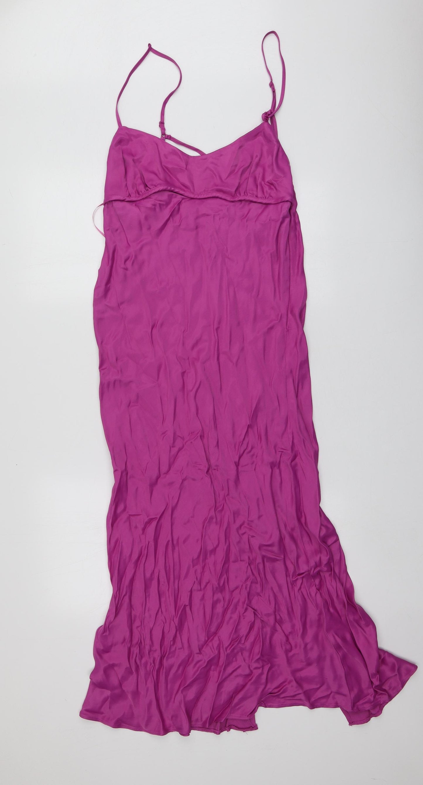 Primark Womens Purple  Viscose A-Line  Size 16  Round Neck