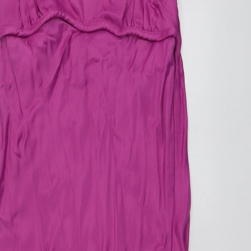 Primark Womens Purple  Viscose A-Line  Size 16  Round Neck