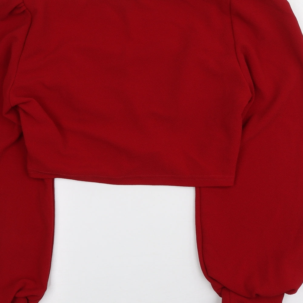 SheIn Womens Red  Polyester Basic Blouse Size XL Square Neck