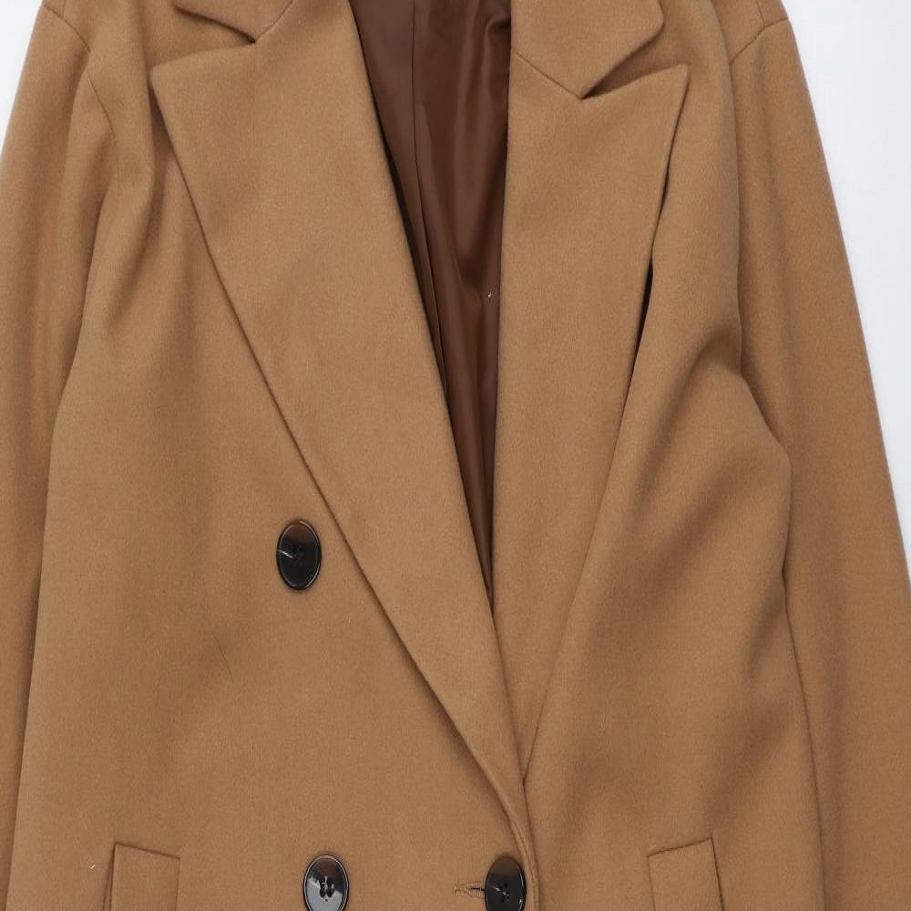 Primark Womens Beige   Overcoat Coat Size 8