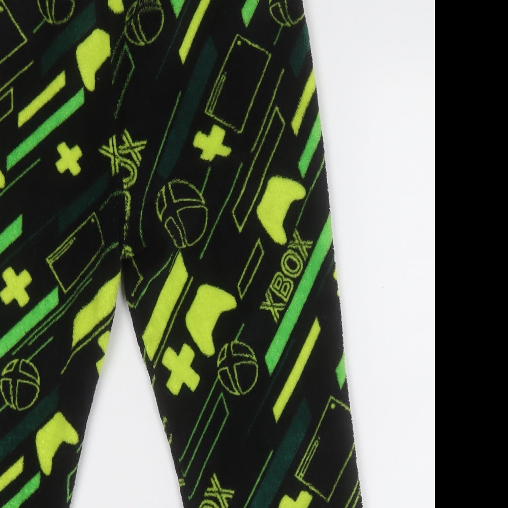 Preworn Boys Black Geometric Polyester  Lounge Pants Size 10-11 Years   - XBOX