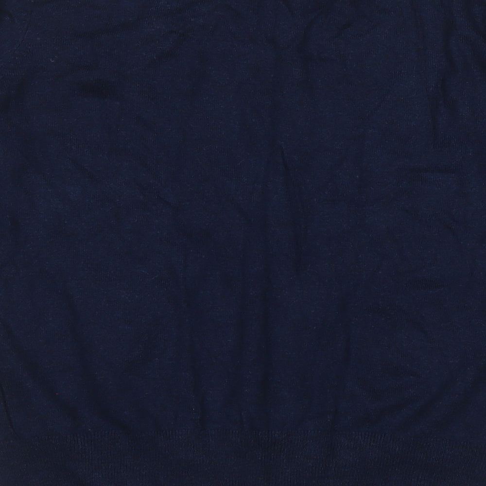 Marks and Spencer Womens Blue Round Neck  Polyester Cardigan Jumper Size 10