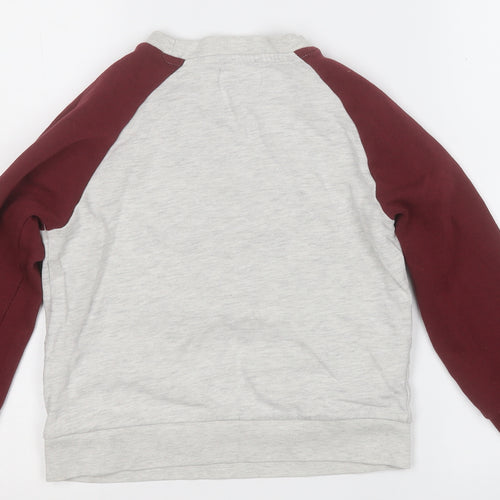 Preworn Boys Grey  Polyester Pullover Sweatshirt Size 6 Years   - Bulldog