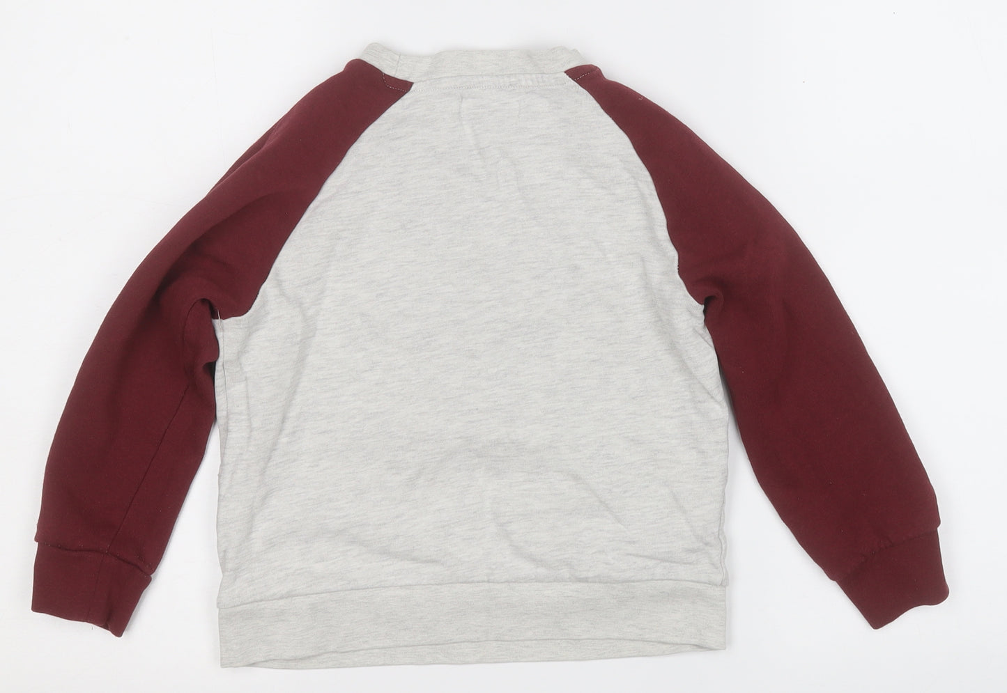 Preworn Boys Grey  Polyester Pullover Sweatshirt Size 6 Years   - Bulldog