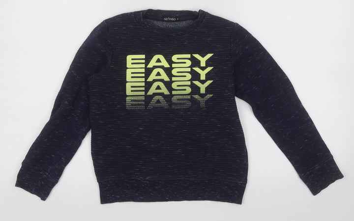 inextenso Boys Blue Polyester Pullover Sweatshirt Size 8-9 Years