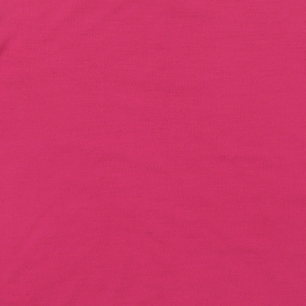 Topshop Womens Pink Round Neck  Acrylic Pullover Jumper Size 12