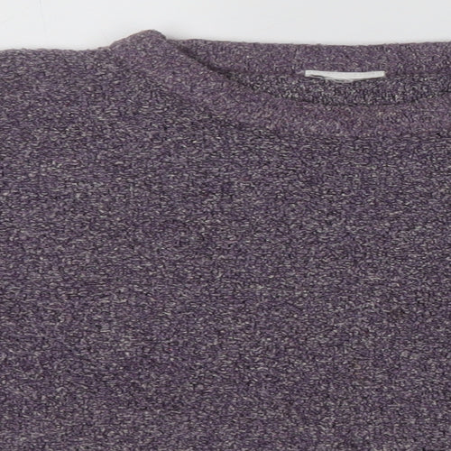 Preworn Womens Purple Round Neck  Polyester Pullover Jumper Size 14