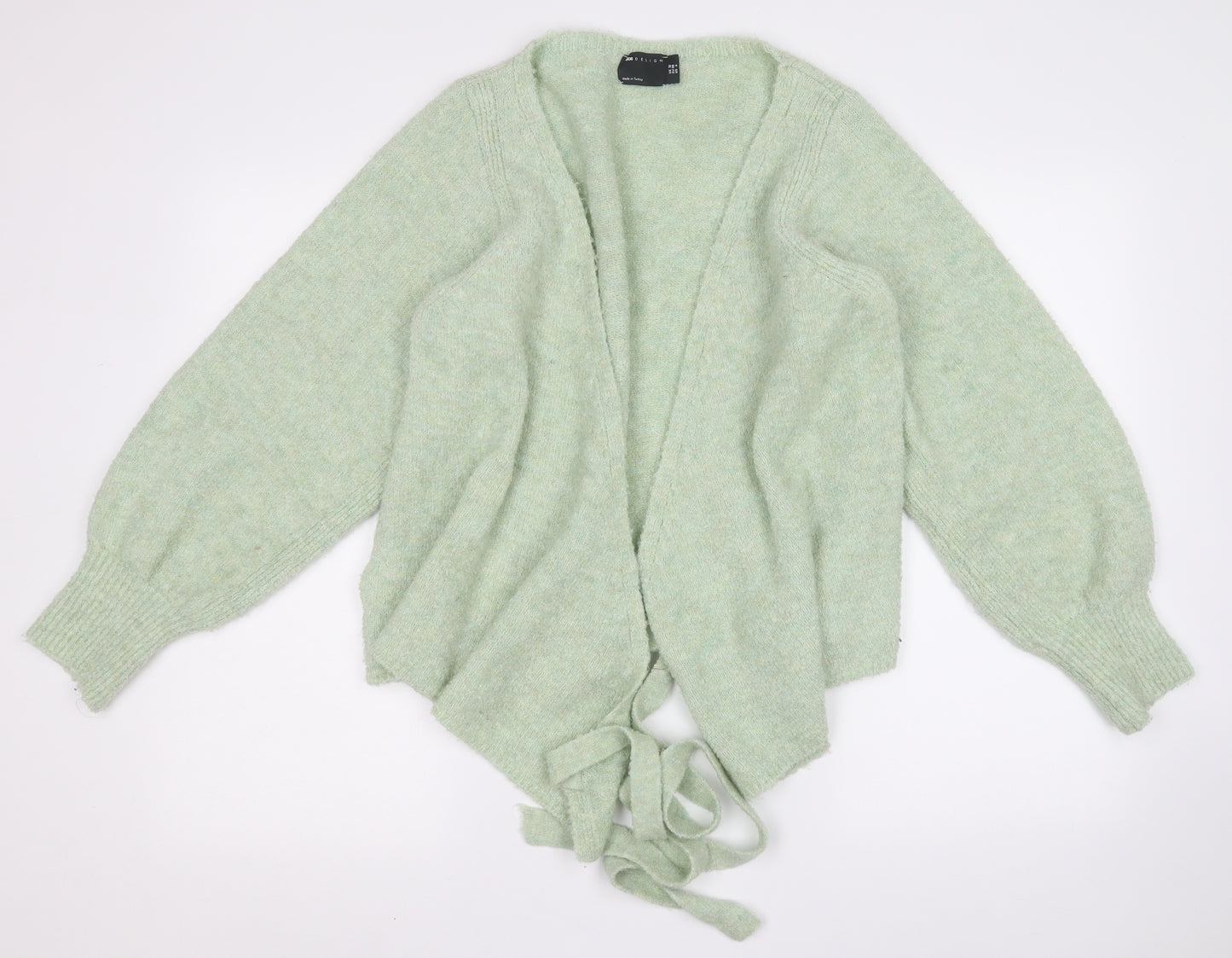 ASOS Womens Green V-Neck  Acrylic Wrap Jumper Size 10